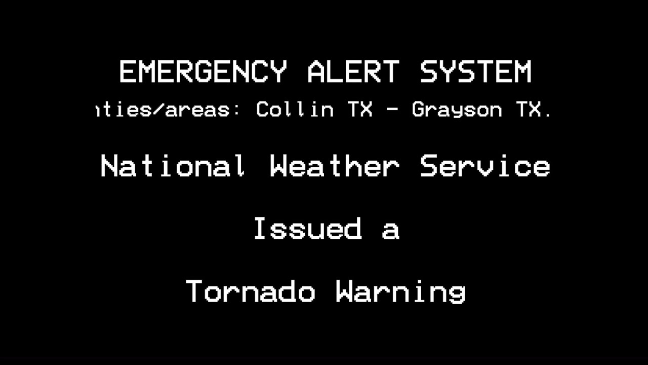 EAS TORNADO WARNING for Melissa, TX! - March 14, 2024 - YouTube