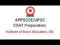 APPSCCE/UPSC CSAT Preparation at IBE