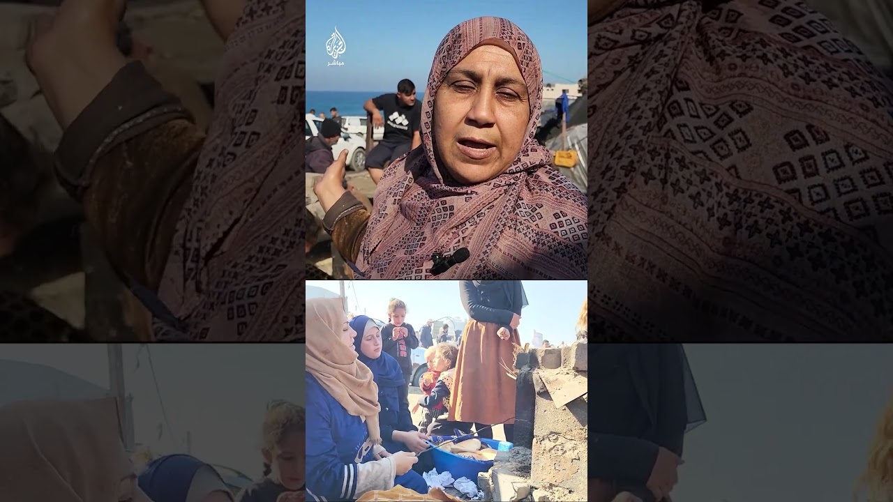 أفران بدائية مجانية لسد حاجة النازحين من الخبز في غزة