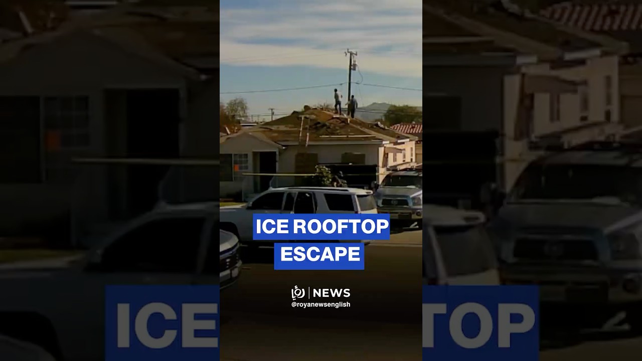 🏗️ Workers jump between roofs during Montebello ICE operation