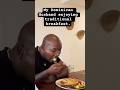 My Dominican Husband enjoying traditional breakfast. #cristiymarlon