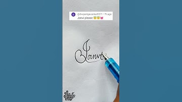 stylish name | Janvi | Calligraphy signature