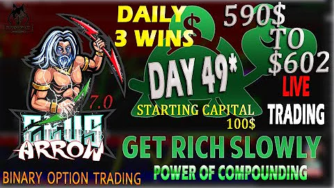 The ZeusArrow 7.0 Indicator - Live Trading - Binary Option Strategy - Day 49 - $100 TO $602