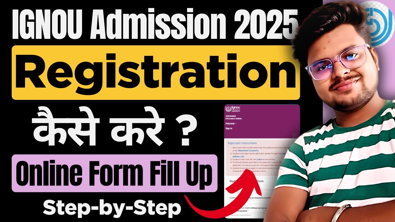 🔥How To Fill Registration Form For IGNOU July Admission 2025 | Step-by ...