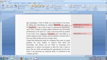 Word 2007: How to add Comments in word