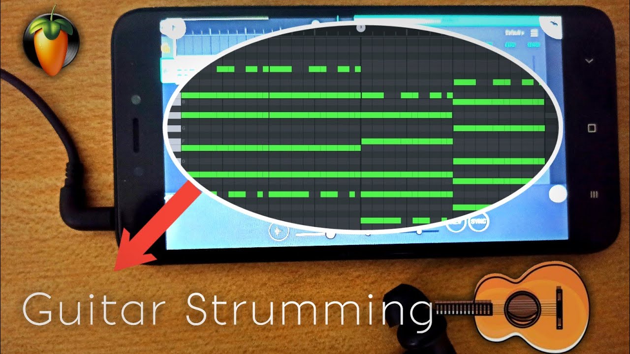 How to Guitar strumming in Fl studio Mobile 🎸 YouTube