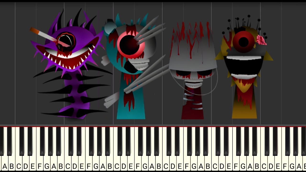 Sprunki Phase 7 Into Piano (Incredibox Sprunki) -  Piano Tutorial