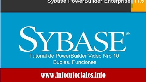 Tutorial de PowerBuilder Basico: Video 10 - Funciones