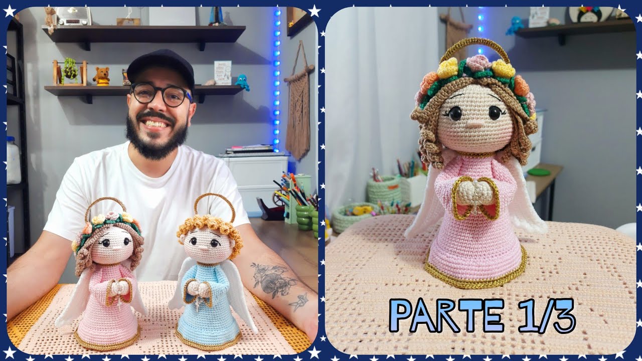 Anjinha Amigurumi Passo A Passo - Coleção Anjinhos Do Ti (Parte 1/3) Tiago Amigurumi