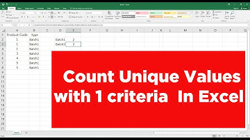 How to Count Number of Unique Values with criteria in Excel  | Microsoft Excel Tutorial