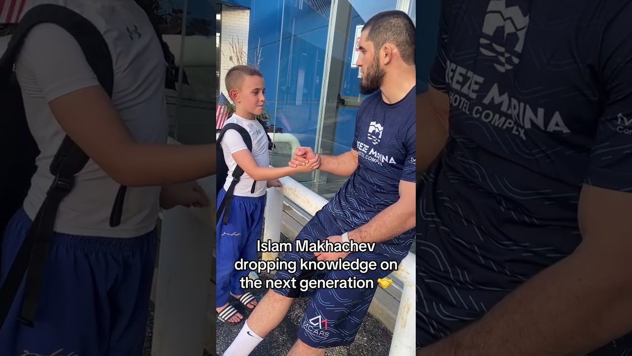Islam Makhachev taking time to provide some wisdom 🙌 (via @ngn_apraxiawarrior/IG)