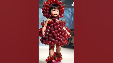 Cute Baby Fashion Show with Fruity Flair 🍇🍓🥭🍊