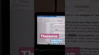 Thesaurus in MS WORD