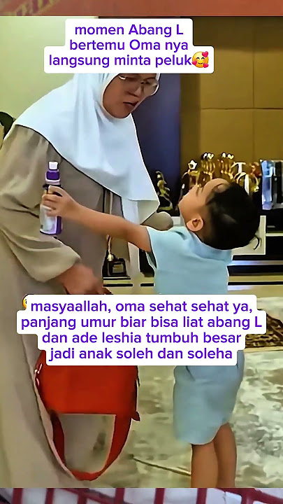 Abang L langsung Lari saat bertemu Oma nya minta Peluk🥰 #leslar #lestikejora #rizkybillar #shorts