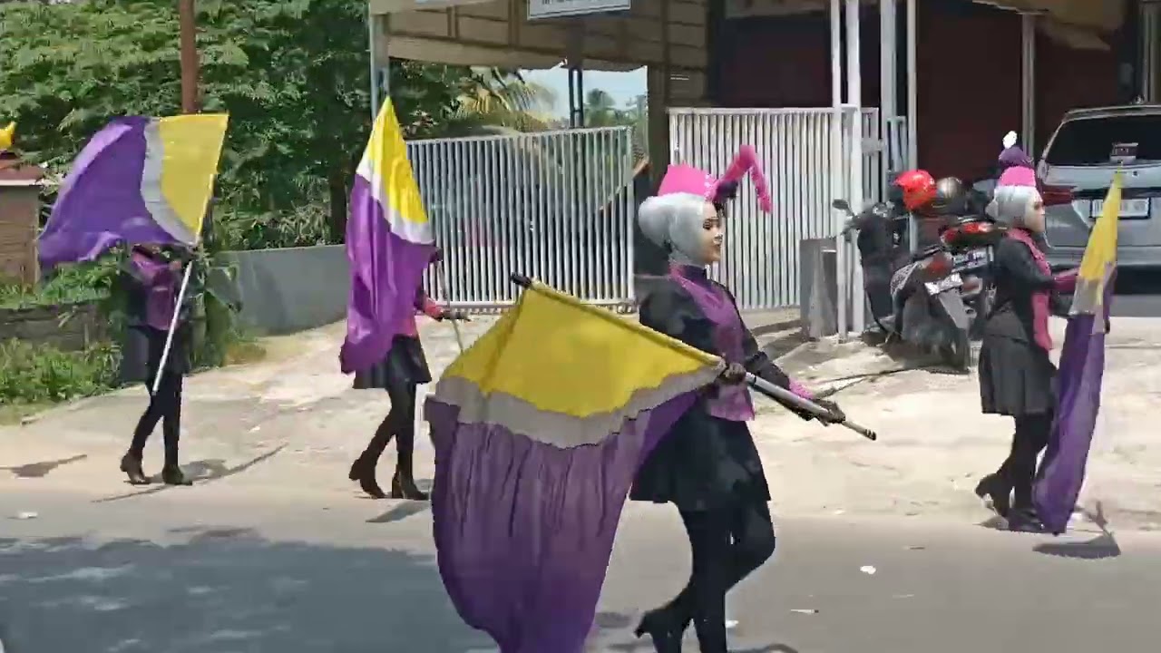 Marching Band SMA 2 Payakumbuh ( Cafladoepa )  | Pawai Alegoris HUT RI ke 77 | Kota Payakumbuh