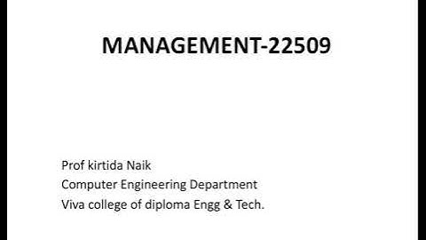 MANAGEMENT UNIT 1- Introduction to management concepts and managerial skills