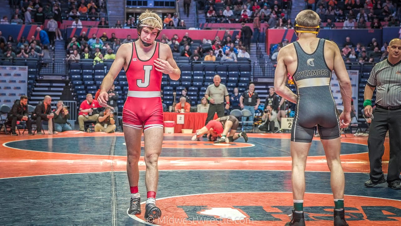 152 2A – Gus Cambier {G} of Sycamore IL vs. Collin Reif {R} of Jacksonville IL