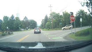 Driving along US Route 2 East in Vermont