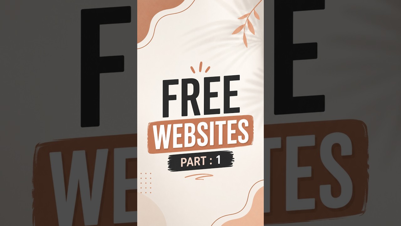 5 FREE Websites Every Video Editor NEEDS to Know 🤯 | Part 1#VideoEditing #FreeTools #editingtips
