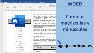 Cambiar mayúsculas a minúsculas WORD para oposiciones 【Atajo teclado: Shift+F3 】