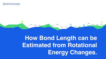 How Bond Length can be Estimated from Rotational Energy Changes. #Spectroscopy