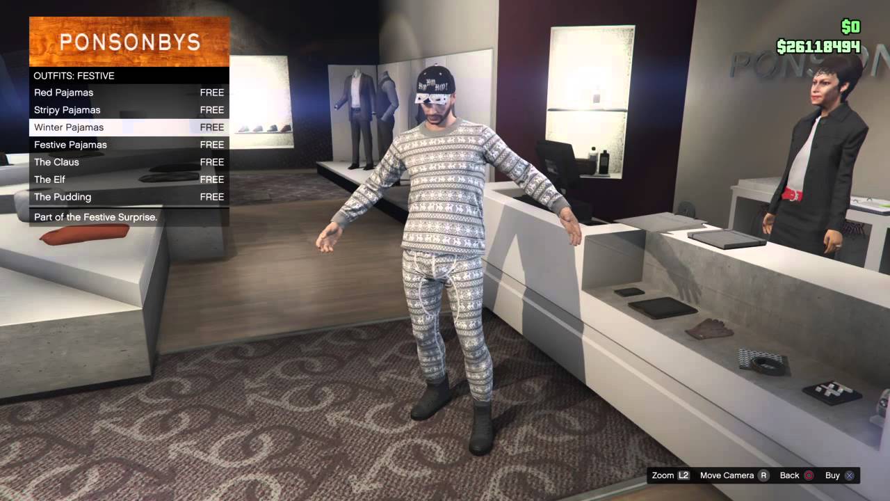 Grand Theft Auto V Festive Suprise clothing - YouTube