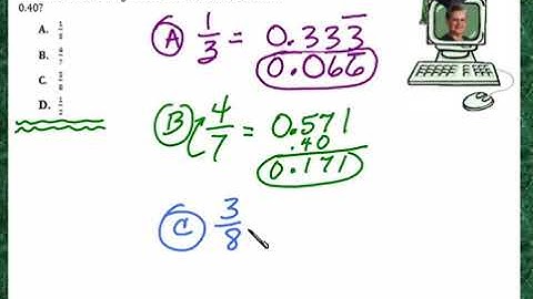 Praxis Application DEC049  Compare decimal numbers & fractions