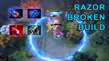 This is why Razor so broken with this item build || DOTA 2