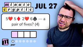 What's This A Poker Themed Clue to Solve!! (Minute Cryptic) - July 27, 2026