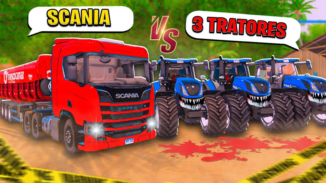 1 SCANIA VS  GUANGUE TRATORISTA MALUCOS NO SIMULADOR BRASILEIRO! 