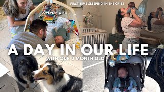 A Day In The Life with Our 2 Month Old Baby | First Time Sleeping in The Crib! by Meg n' Dave 1,463 views 8 months ago 23 minutes