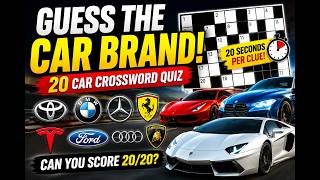 Test Your Car Knowledge: Guess the Car Brand! 🏎️ Ultimate Crossword Challenge