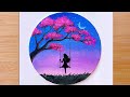 Beautiful scenery painting || Acrylic painting || easy painting technique