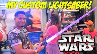 Build your own custom lightsaber at Disney World!