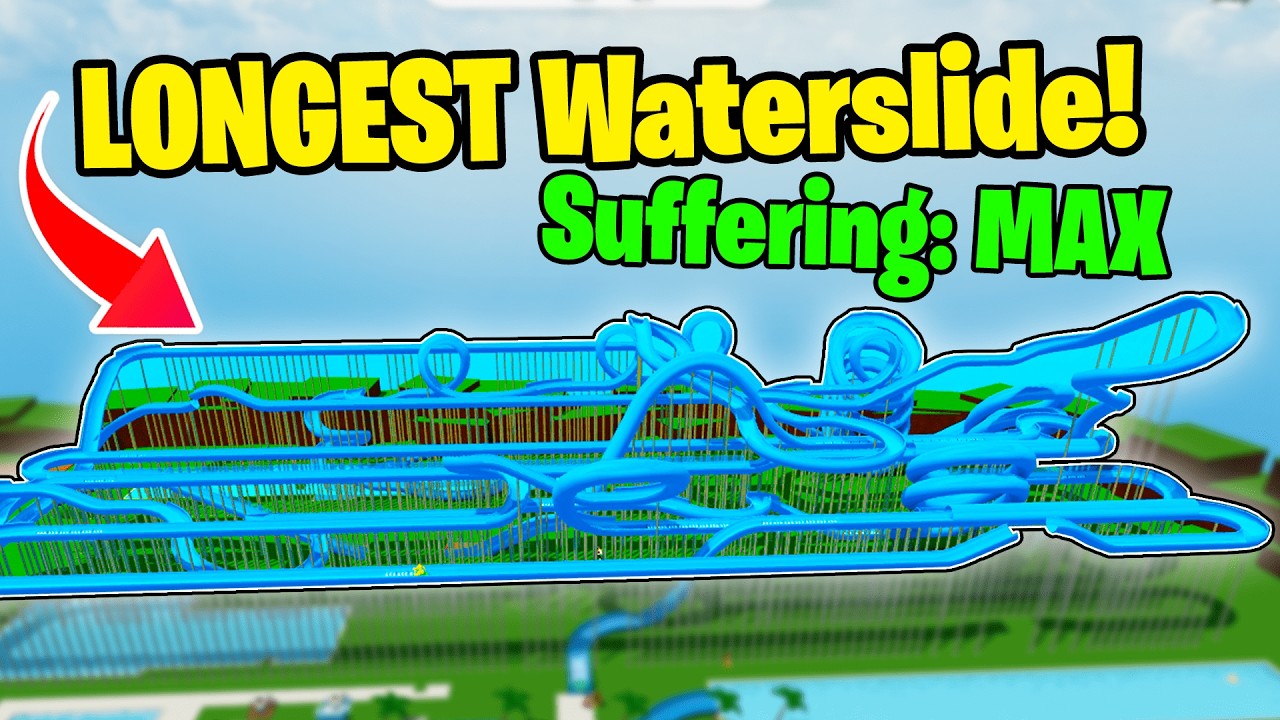 I Built The *LONGEST* Waterslide in Roblox