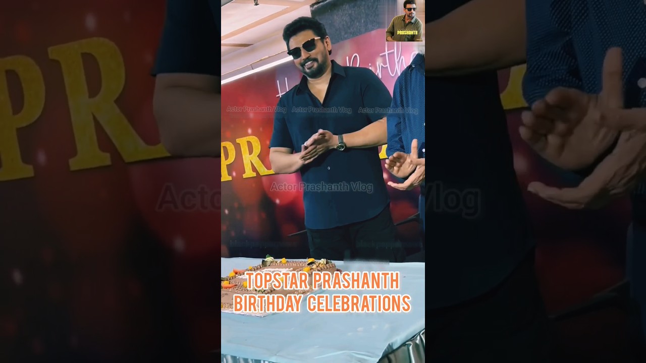 TopStar Prashanth celebrate birthday with his dad Thiagarajan @ 