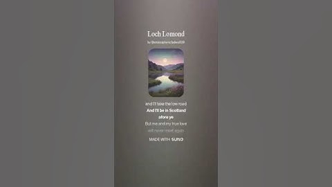 Thumbnail of Loch Lomond Literally Original Song