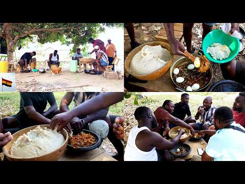 Village Cooking Akple with Abobi Tadi 🇬🇭 | Boys Boys Ghana Month Special