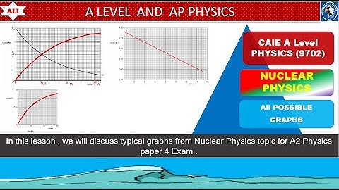 CAIE A Level Physics Paper 4 Solutions -Nuclear Physics Graph questions with detailed Solution .