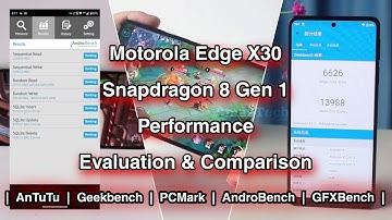 Snapdragon 8 Gen 1 - Performance Evaluation w/ Motorola Edge X30 AnTuTu Geekbench PCMark Benchmarks