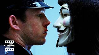 V For Vendetta V Vs. The Police Clipzone Heroes & Villains