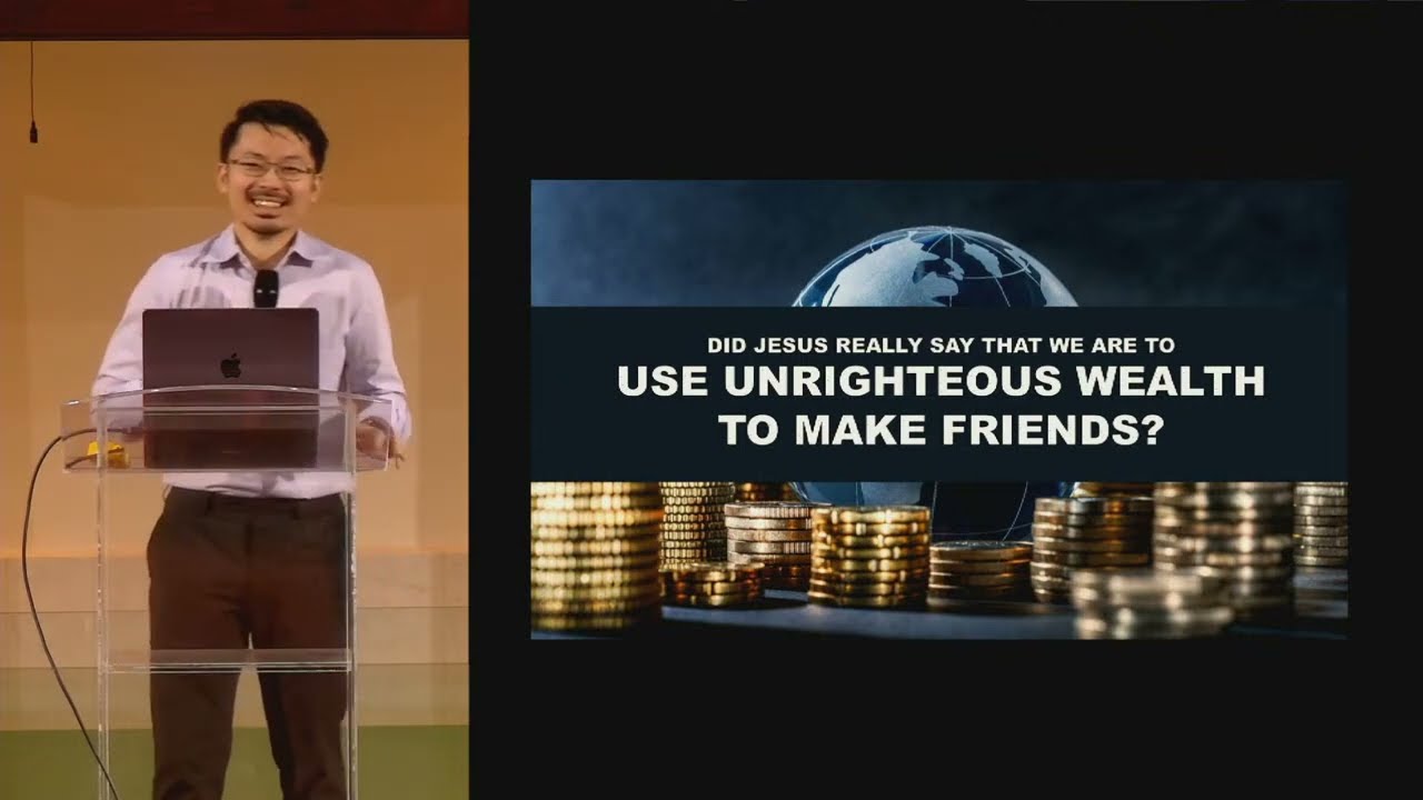 Sermon Title: Did Jesus really say that we are to use unrighteous wealth to make friends?
Sermon Preacher: Elder Ronald Wong
Date: 5 November 2023
This sermon is Part 1 of a 4-part series on Did Jesus really say that? 
1. Did Jesus really say that we are to use unrighteous wealth to make friends?  Discussion Reflection Question:
1. What important things do you value greatly? 
2. How much do you value the gift of being able to join the family of God and have your place in His eternal home? How is this expressed?
3. Are you investing in eternity and the purposes of God? If so, how?  If you..
(i) need prayer
(ii) would like to join our Small Groups
(iii) want to find out more about YCKC 
Please don't hesitate to contact us at:
Email: admin@yckc.org.sg
Mobile: 92727655
Website: www.yckc.org.sg