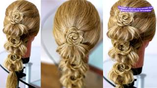 Коса без плетения Причёска на 1 сентября Hairstyle tutorial Коса без плетения Причёска на 1 сентября Hairstyle tutorial