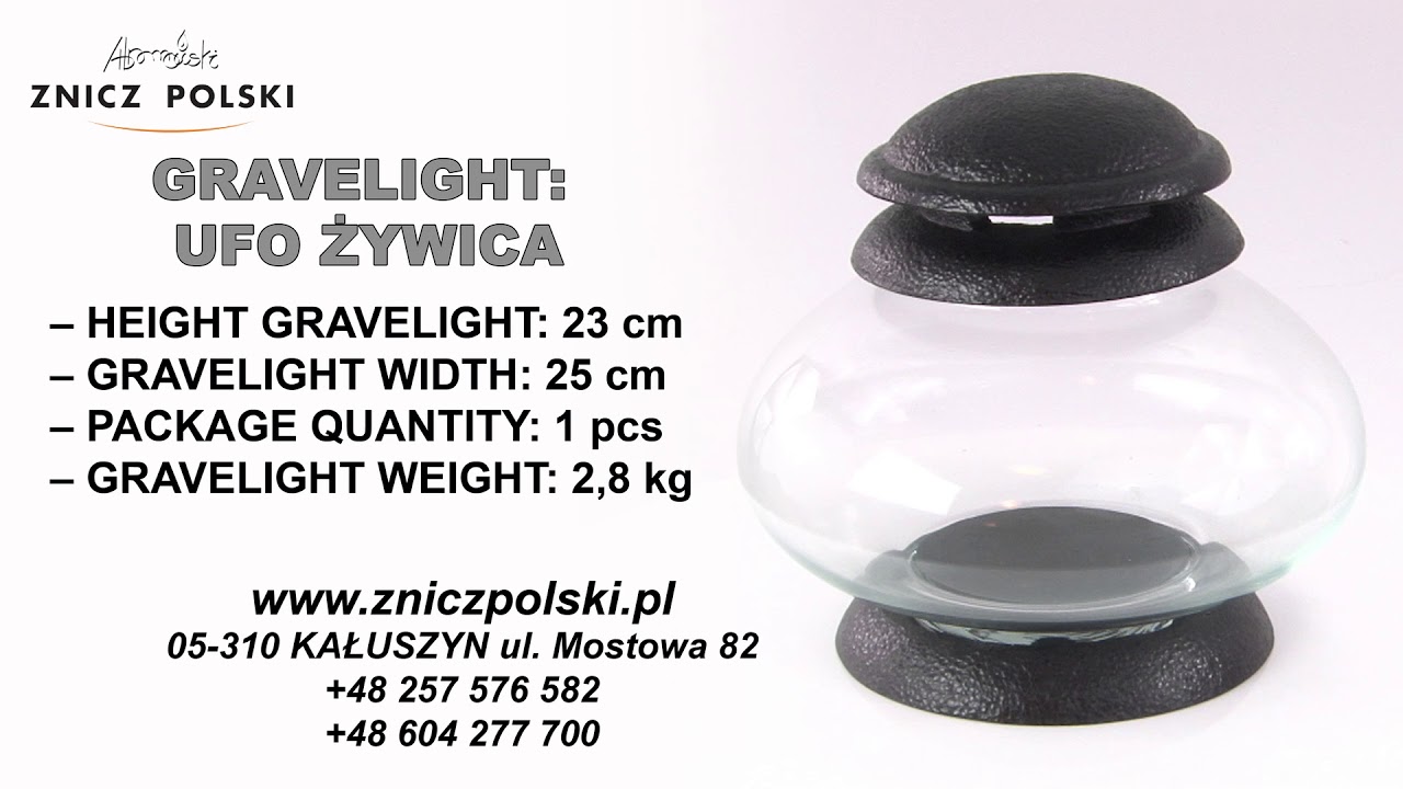 glass cemetery candles UFO ŻYWICA BLACK candle in honor of our loved ones