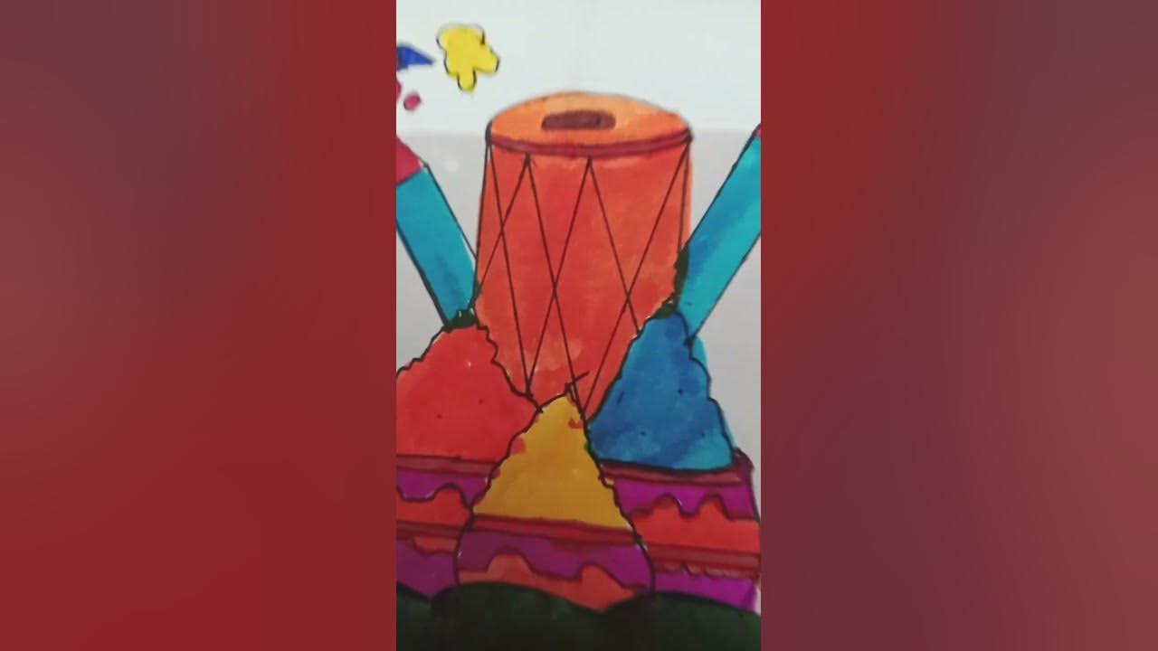 holi drawing video