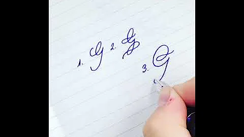 Capital "G" - Practice Fountain Pen Cursive Handwriting Alphabet