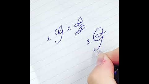 Capital "G" - Practice Fountain Pen Cursive Handwriting Alphabet