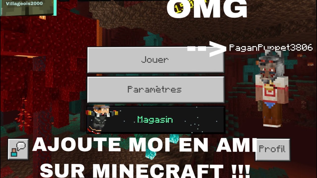 Ajoutez moi en ami sur minecraft mobile - YouTube