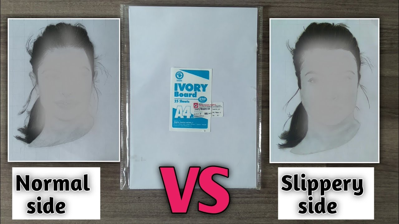 IVORY paper normal side vs slippery side | sketch with cooldip.. (हिंदी मैं with English subtitles)