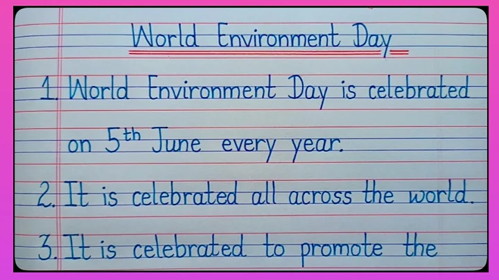 10 Lines On World Environment Day/Essay On World Environment Day/World Environment Day Essay l